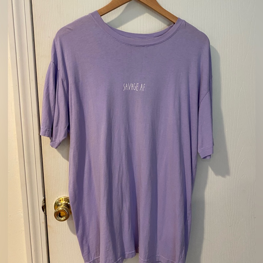 Pale Purple |  “Savage AF” tee